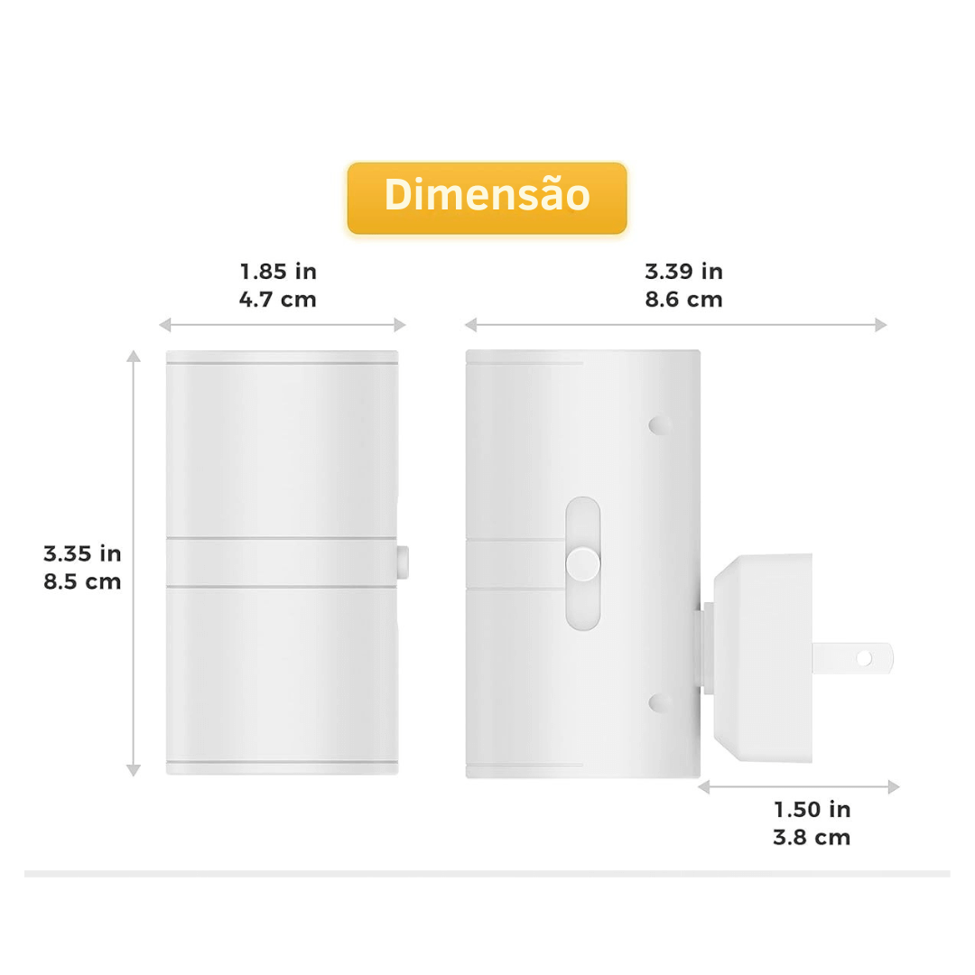 LUMINÁRIA NOTURNA PARA TOMADAS - Luz Suave