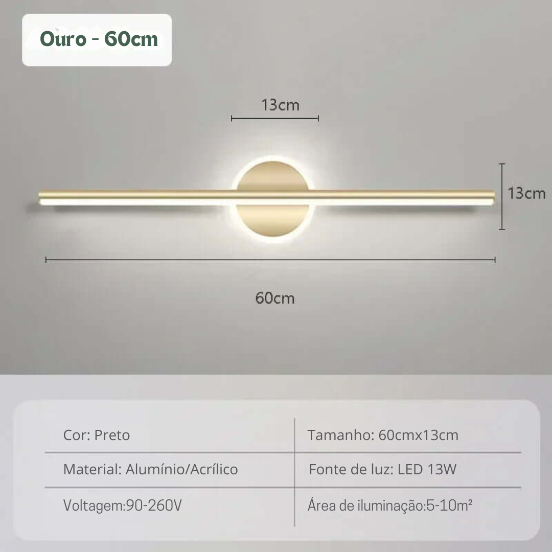 LUMINÁRIA MODERNA PARA QUADROS E ESPELHOS