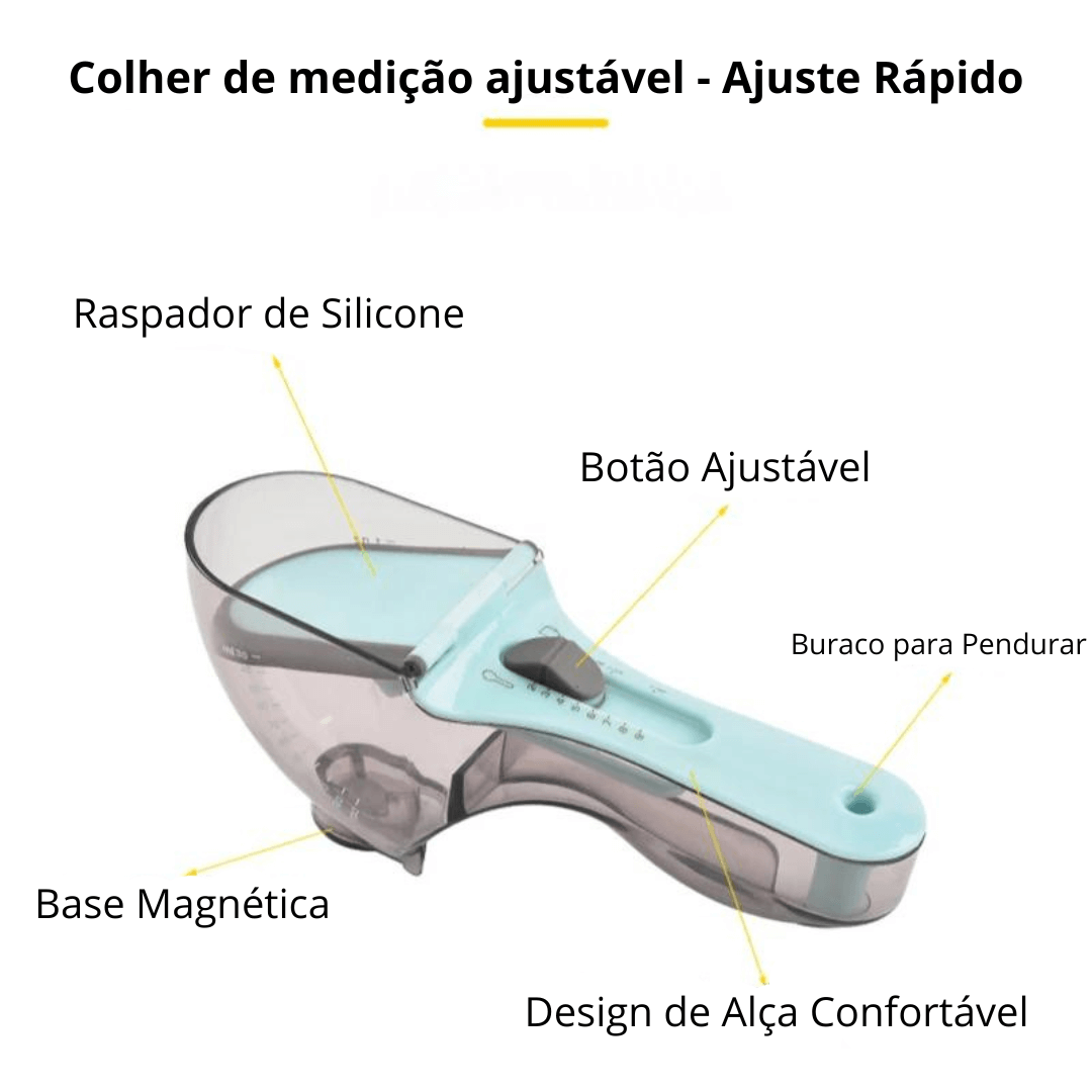 Colher de medição ajustável - Ajuste Rápido