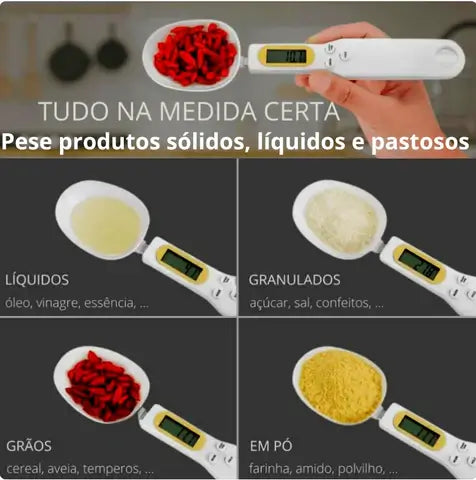 Colher Medidora de Peso LCD Digital