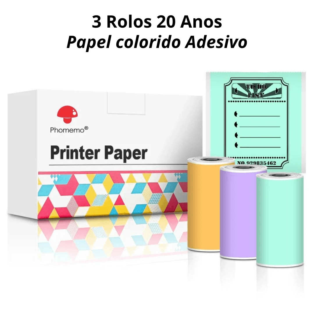 Rolos de papel térmico para a Mini Print