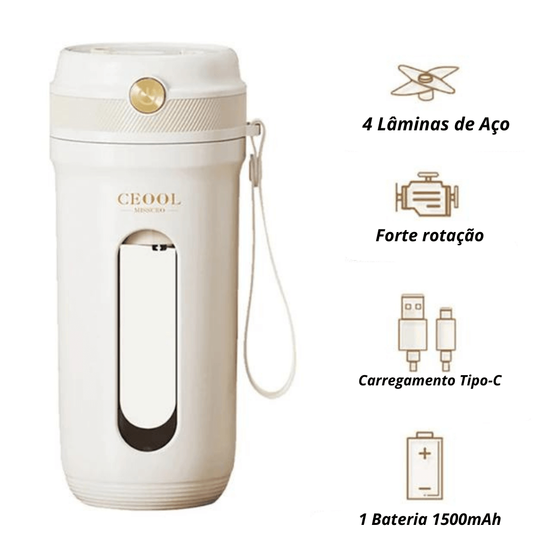 Mini Blender Liquidificador Portátil Recarregável USB - Juice Maker