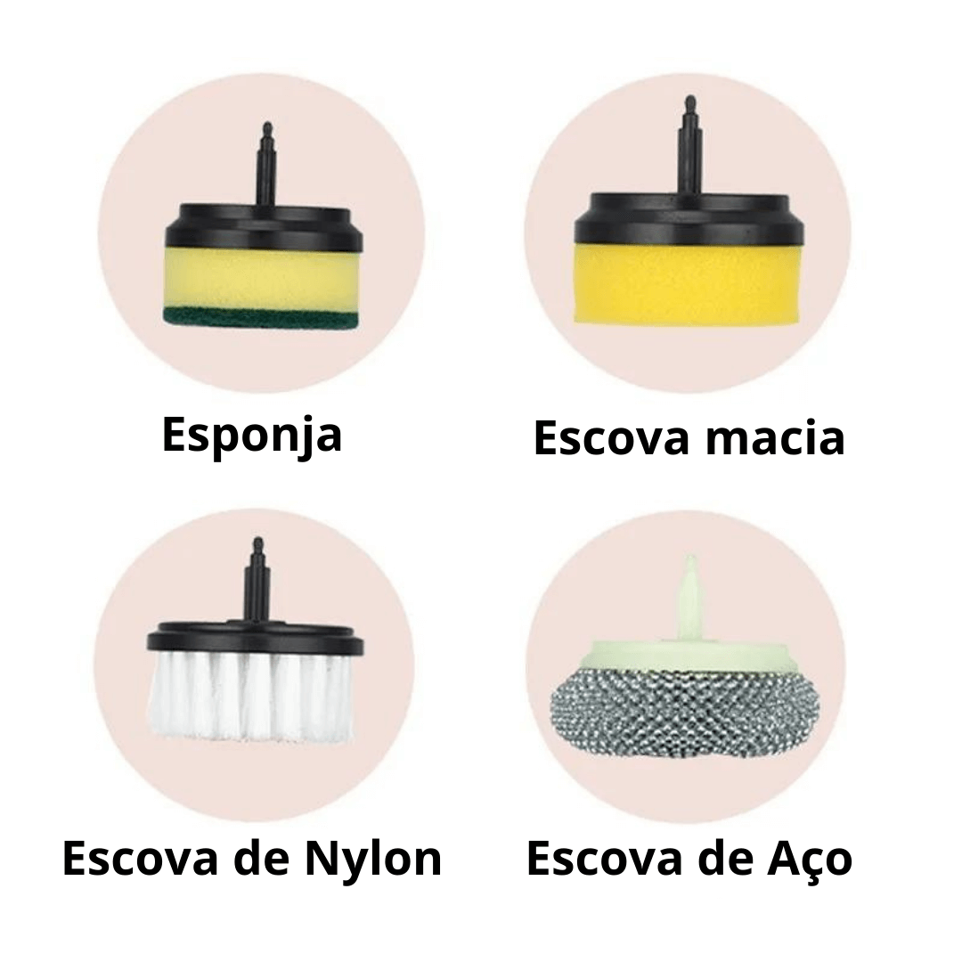 Escova de limpeza Elétrica Portátil 4 em 1 - CleanPro