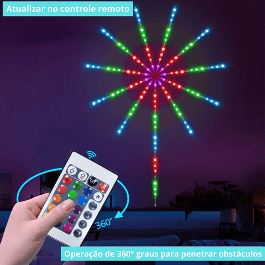 Fita LED com Efeito Fogos de Artificio, Multicolorido USB - LuckMax