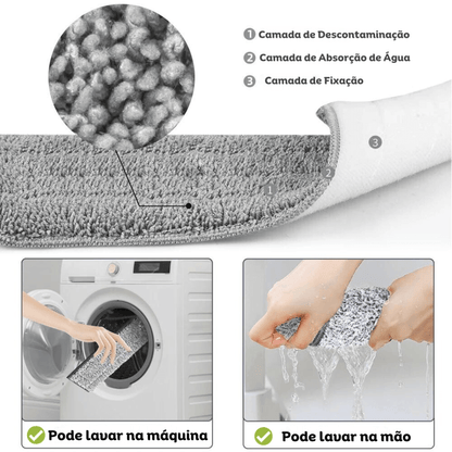 Mop Flat Esfregão | Rodo Inteligente de Limpeza
