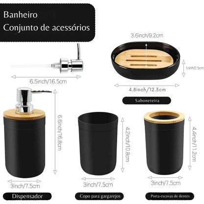 Conjunto de Acessórios de Banheiro, 4PCS | Design Moderno e Durável