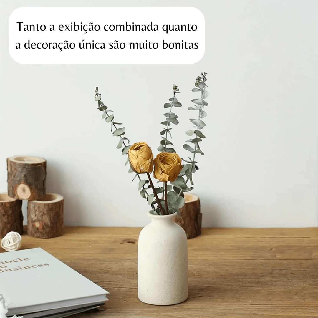 KIT DE 3 VASOS DE CERÂMICA - RusticHouse