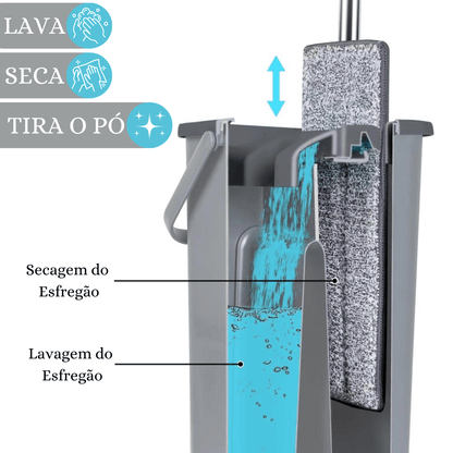 Mop Flat Esfregão | Rodo Inteligente de Limpeza