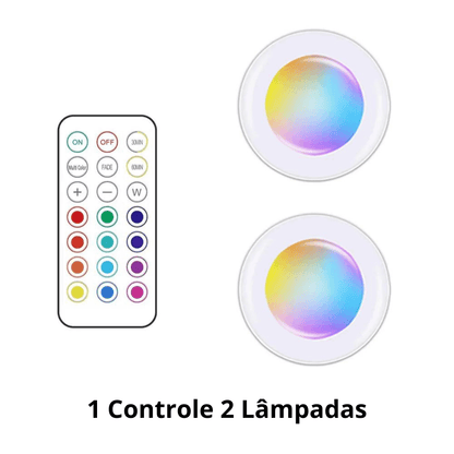 LED sem fio com Controle Remoto e Mudança De Cor