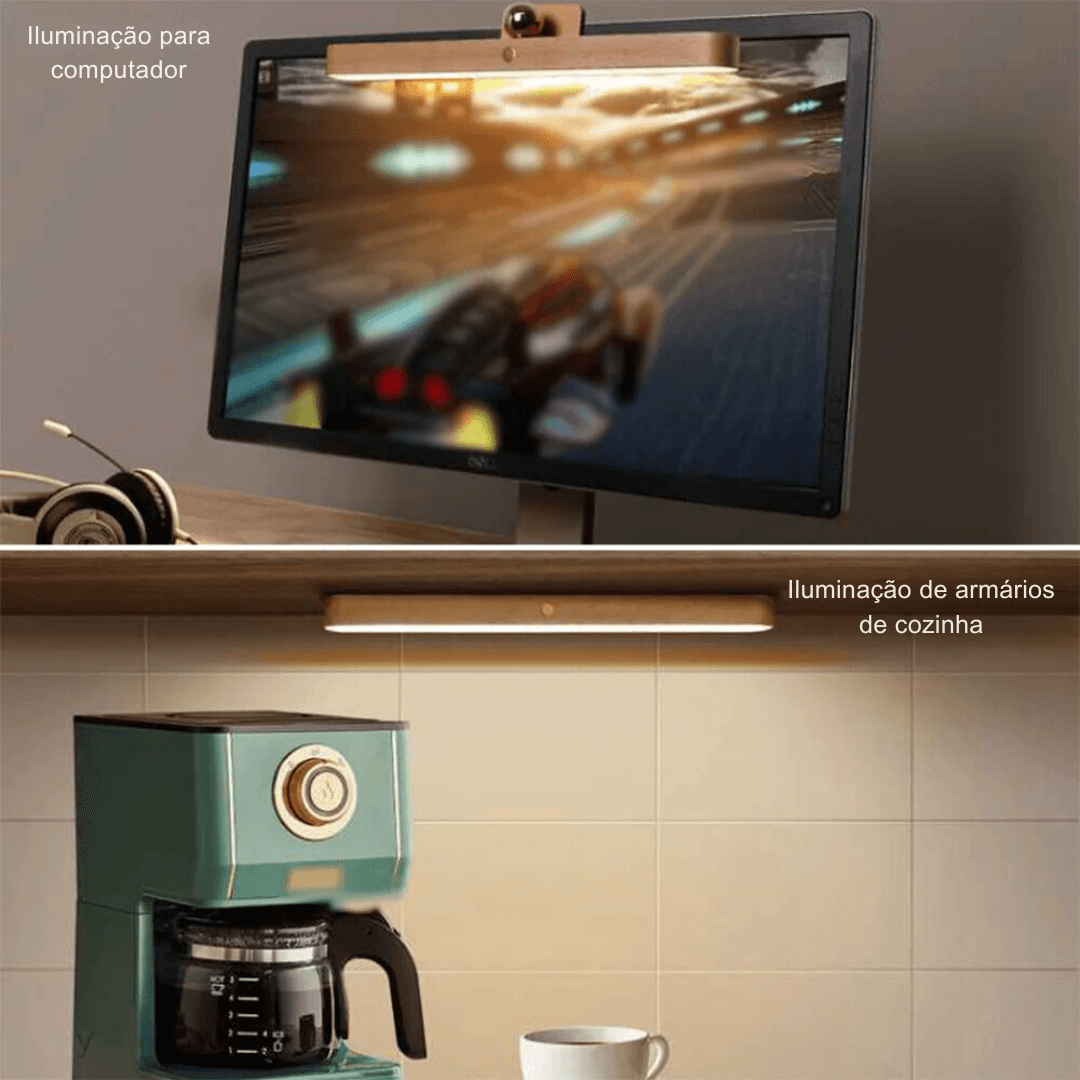 Luminária Giratória 360° – Iluminação Perfeita em Todos os Ângulos