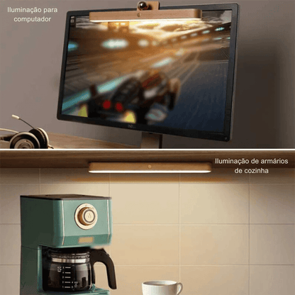 Luminária Giratória 360° – Iluminação Perfeita em Todos os Ângulos