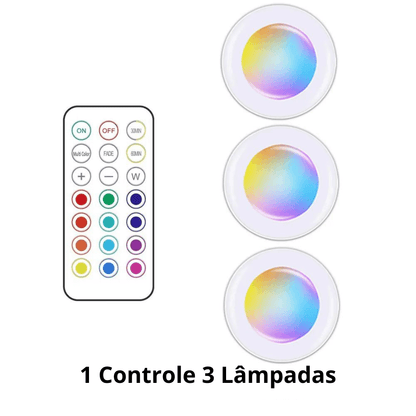 LED sem fio com Controle Remoto e Mudança De Cor