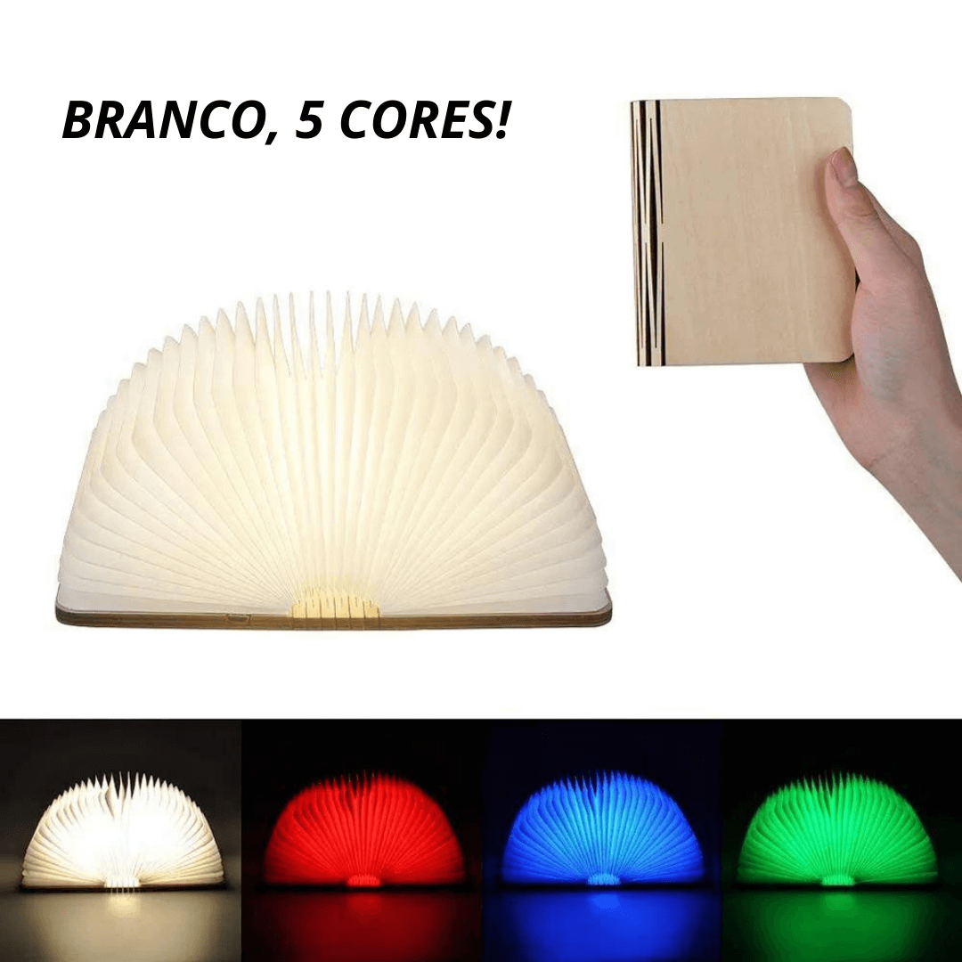 Luminária LED Livro Mágico - BookLamp