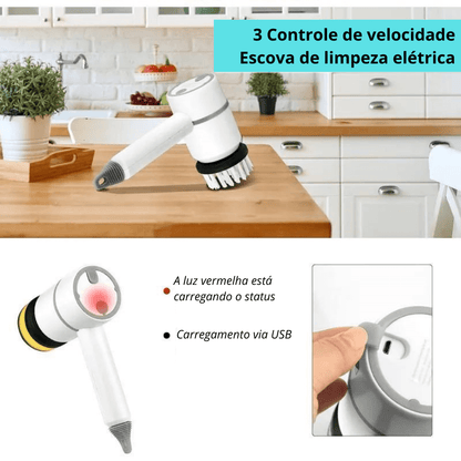 Escova de limpeza Elétrica Portátil 4 em 1 - CleanPro