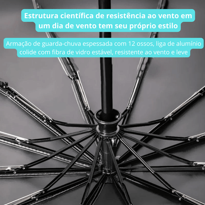 GUARDA-CHUVA ON/OFF AUTOMÁTICO E RESISTENTE - PROTEÇÃO UV