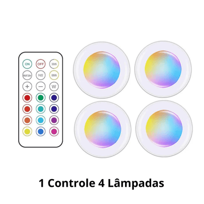 LED sem fio com Controle Remoto e Mudança De Cor