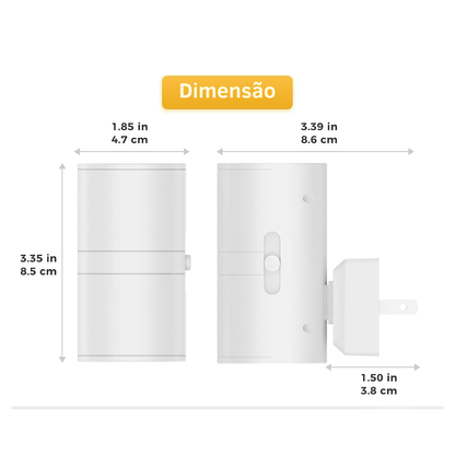 LUMINÁRIA NOTURNA PARA TOMADAS - Luz Suave