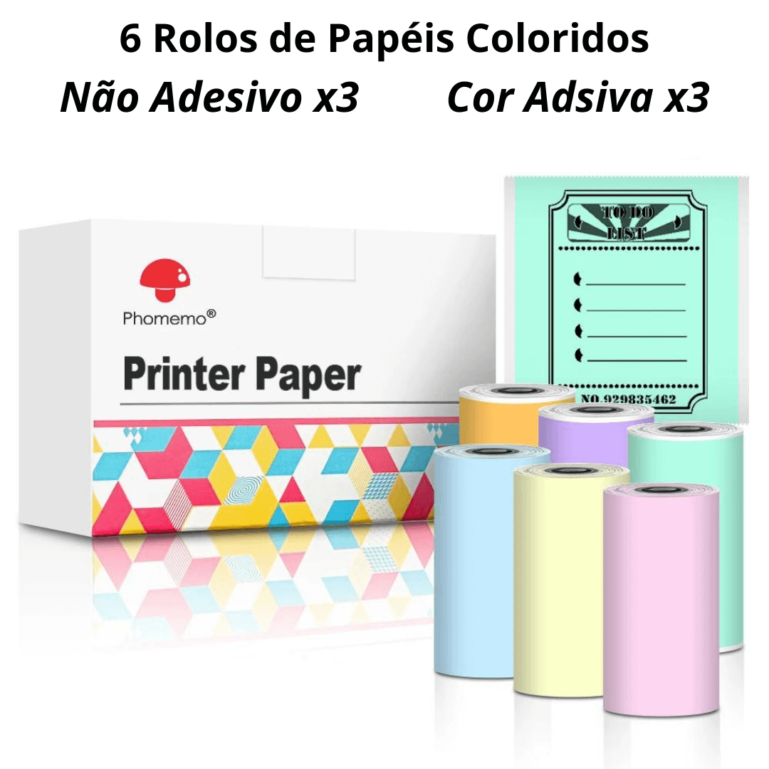 Rolos de papel térmico para a Mini Print