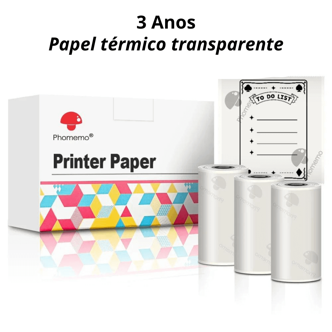 Rolos de papel térmico para a Mini Print