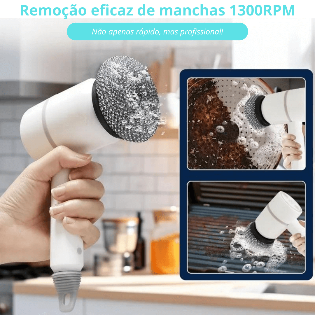 Escova de limpeza Elétrica Portátil 4 em 1 - CleanPro