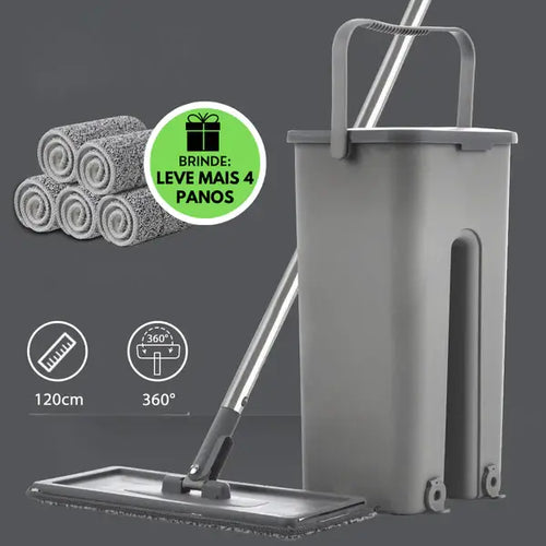 Mop Flat Esfregão | Rodo Inteligente de Limpeza