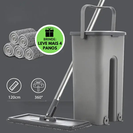 Mop Flat Esfregão | Rodo Inteligente de Limpeza