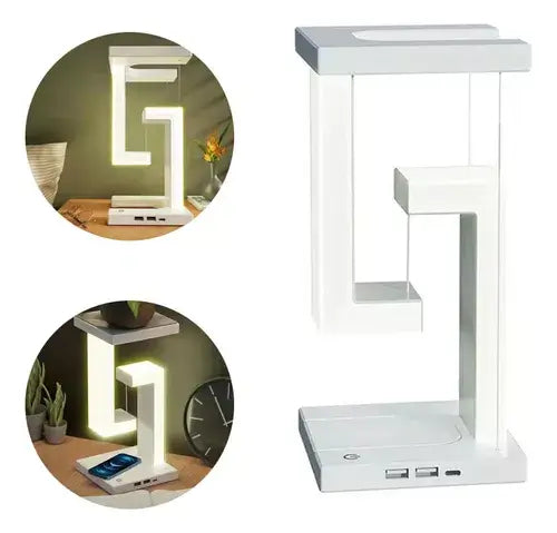 Lâmpada Noturna Anti-Gravidade LED e Carregador Sem Fio!