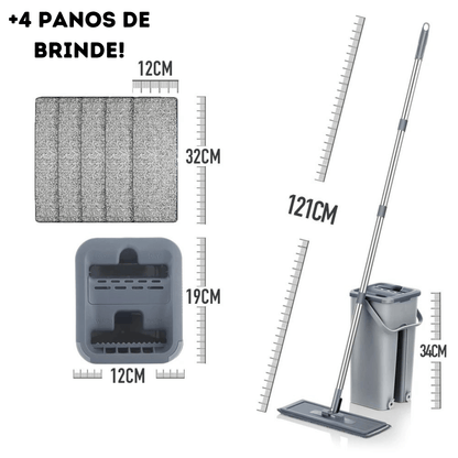 Mop Flat Esfregão | Rodo Inteligente de Limpeza
