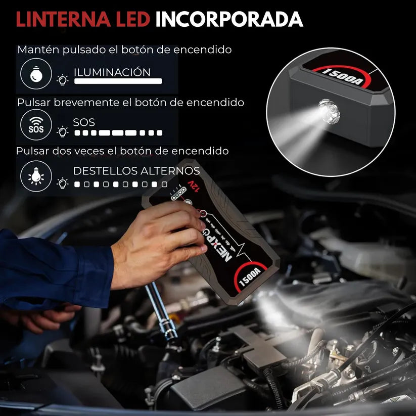 EnergyMax™ - Arrancador de Batería Con 11.000 mAh