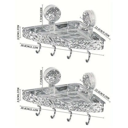 Kit de Prateleira para Banheiro com Ventosa | Instalação Rápida e Design Moderno