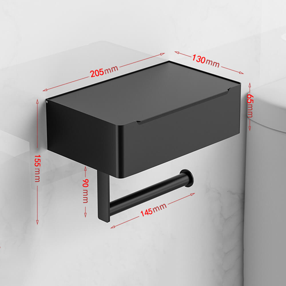 Suporte de papel higiênico com caixa de armazenamento