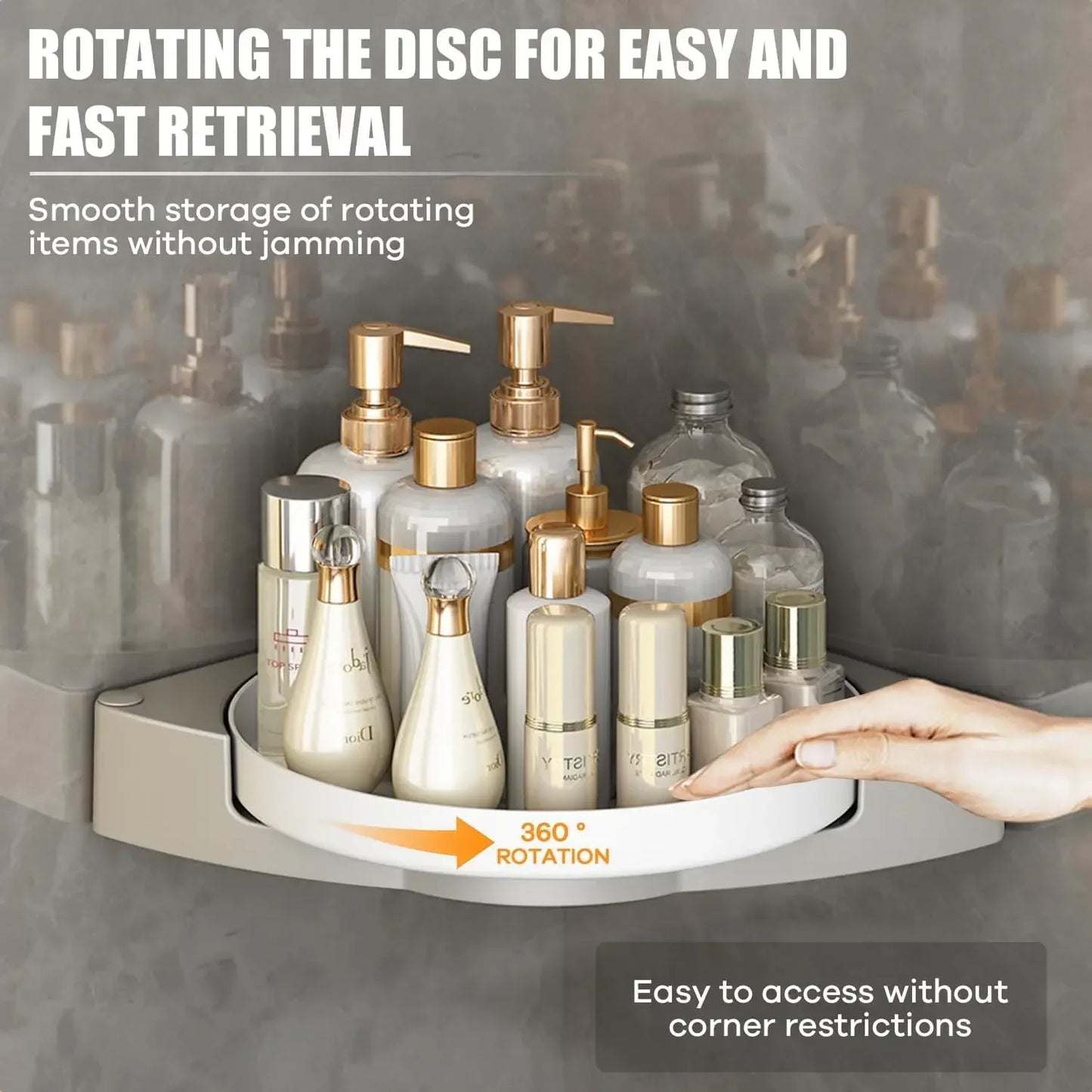 Kit de prateleira Giratoria para banheiro - Sem Furos Compre 1 e leve 2