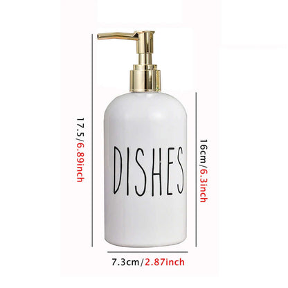 KIT DE DISPENSADORES PARA COZINHA E BANHEIRO, 500ML - Dishes e Hands