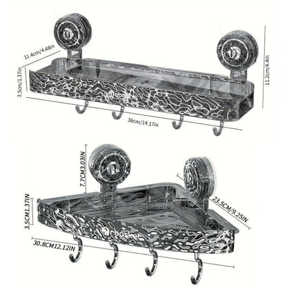 Kit de Prateleira para Banheiro com Ventosa | Instalação Rápida e Design Moderno