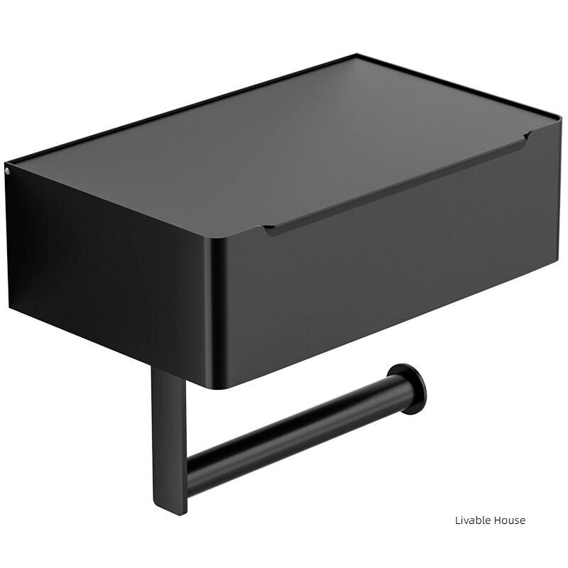 Suporte de papel higiênico com caixa de armazenamento