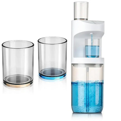 DISPENSADOR AUTOMÁTICO DE ENXAGUANTE BUCAL, ANTI-VAZAMENTOS + 2 COPOS