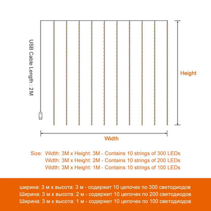 Cortina de Led para Natal