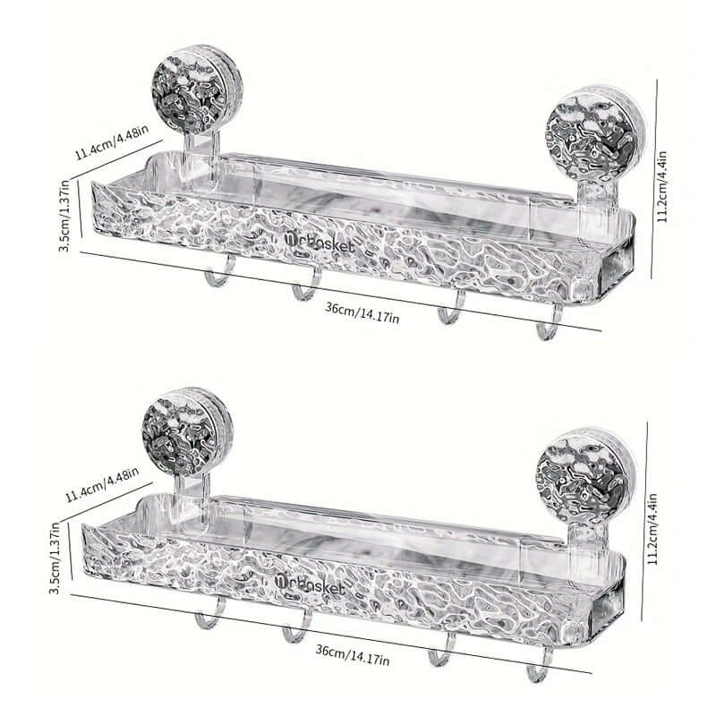Kit de Prateleira para Banheiro com Ventosa | Instalação Rápida e Design Moderno