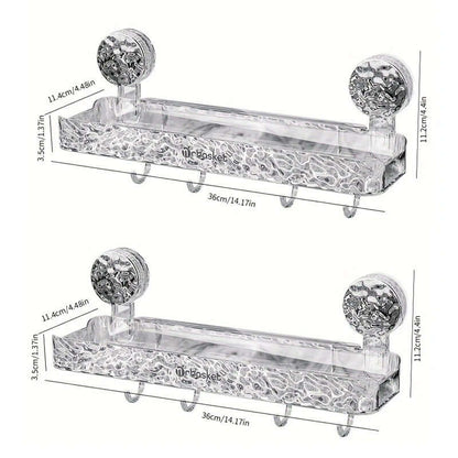 Kit de Prateleira para Banheiro com Ventosa | Instalação Rápida e Design Moderno