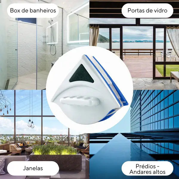 Limpador Magnético de Vidro Com Imã - GlassMaster