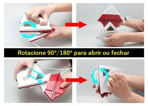 Limpador Magnético de Vidro Com Imã - GlassMaster