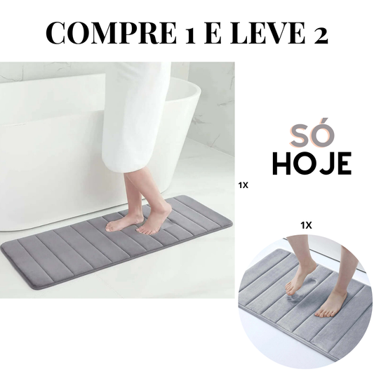 Kit de tapete para Banheiro Superabsorvente - 2x Mais Absorção