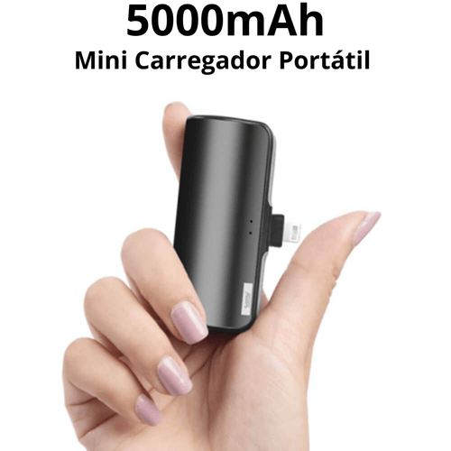 Mini Carregador Portátil 5000mAh - Power Bank