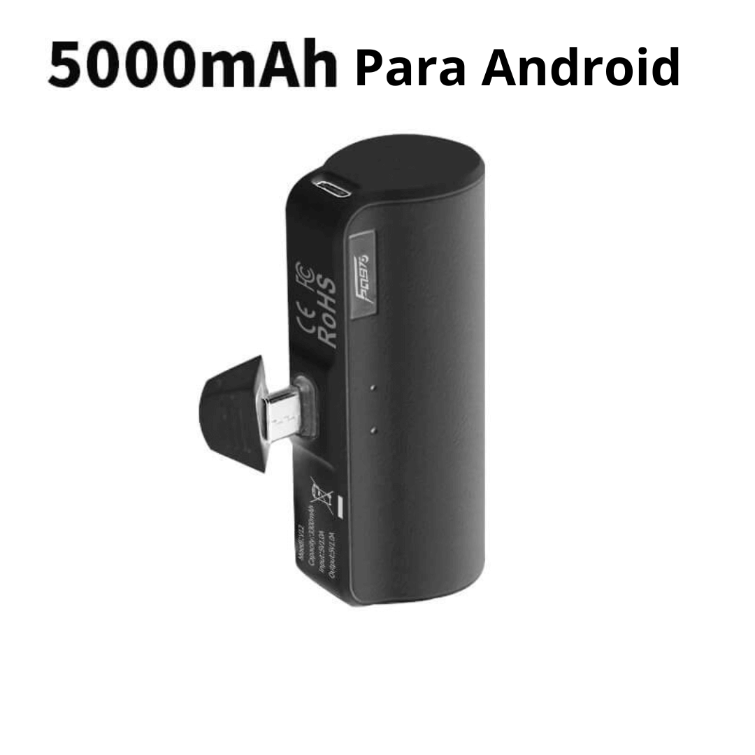 Mini Carregador Portátil 5000mAh - Power Bank