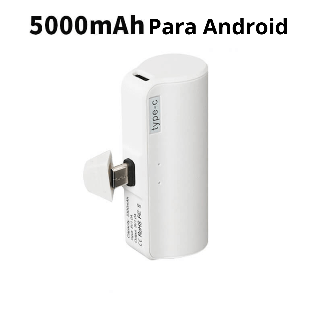 Mini Carregador Portátil 5000mAh - Power Bank