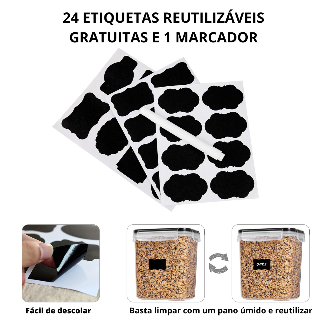 kit de 7 Potes herméticos - conemax