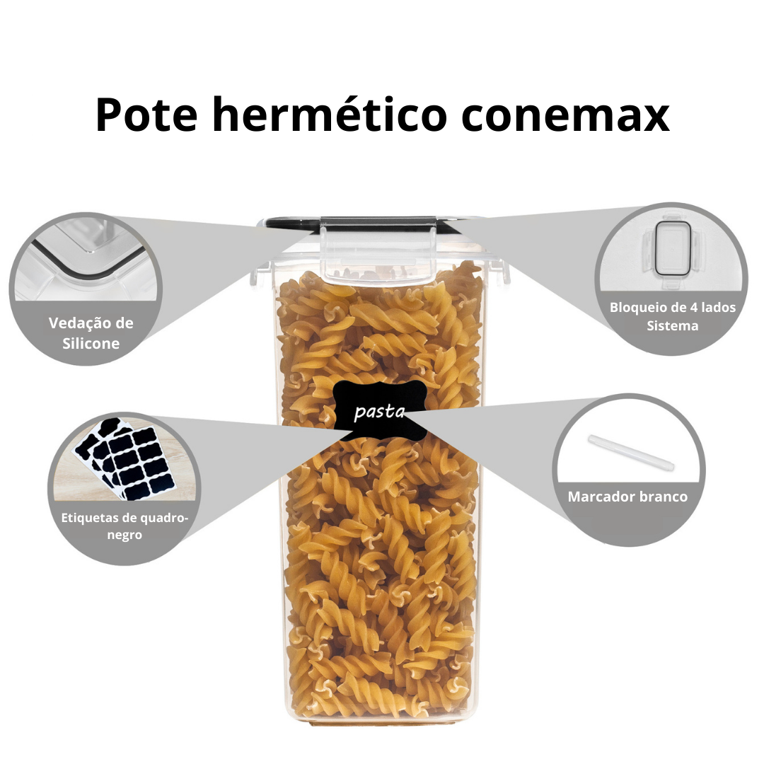 kit de 7 Potes herméticos - conemax