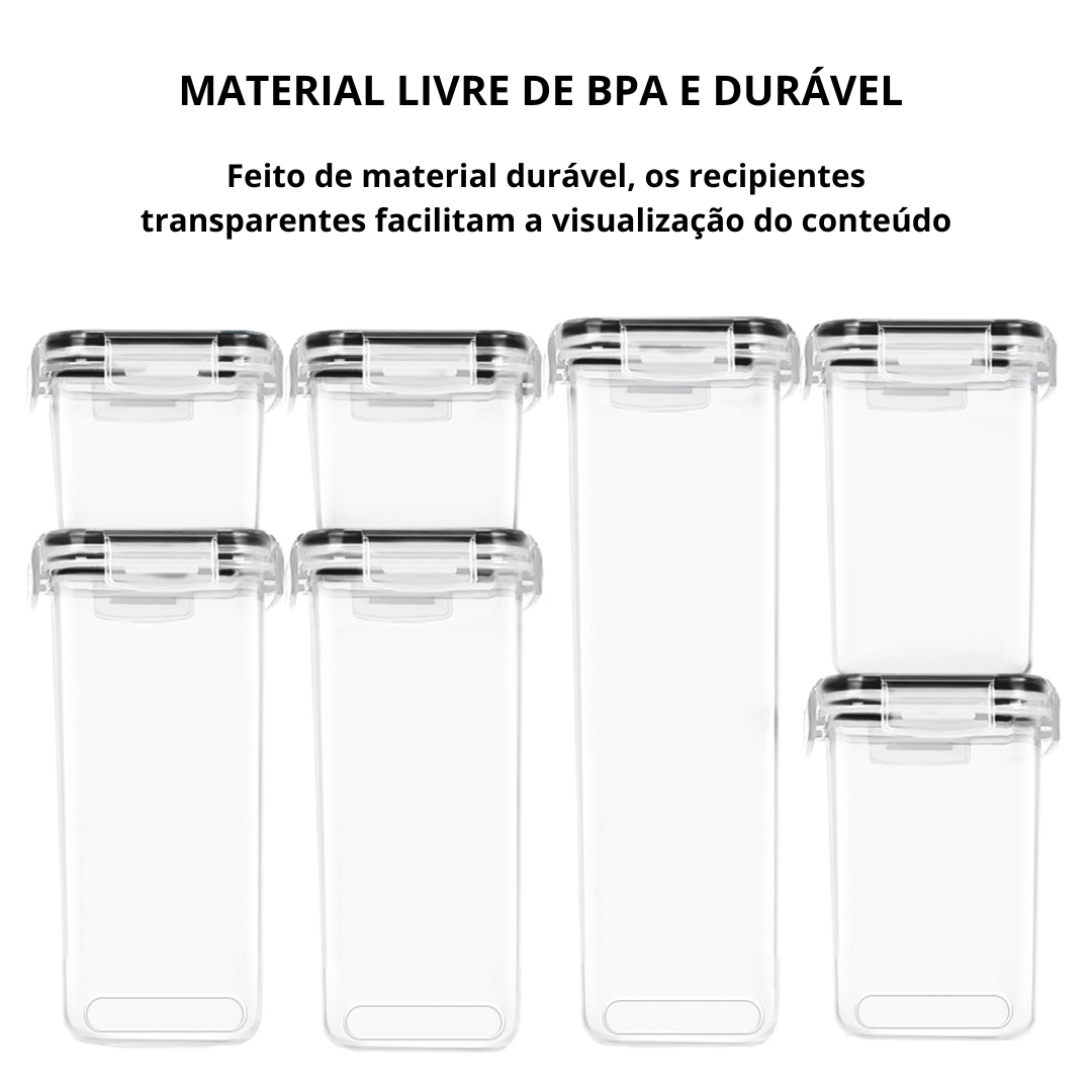 kit de 7 Potes herméticos - conemax