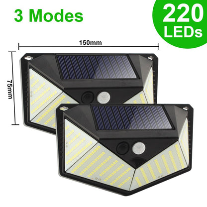 REFLETOR SOLAR DE LED 3 MODOS MULTIDIRECIONAL C/ SENSOR DE MOVIMENTO A PROVA D`ÁGUA