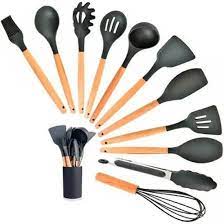 Jogo De Utensílios De Cozinha De Silicone (Kit 12 Peças)